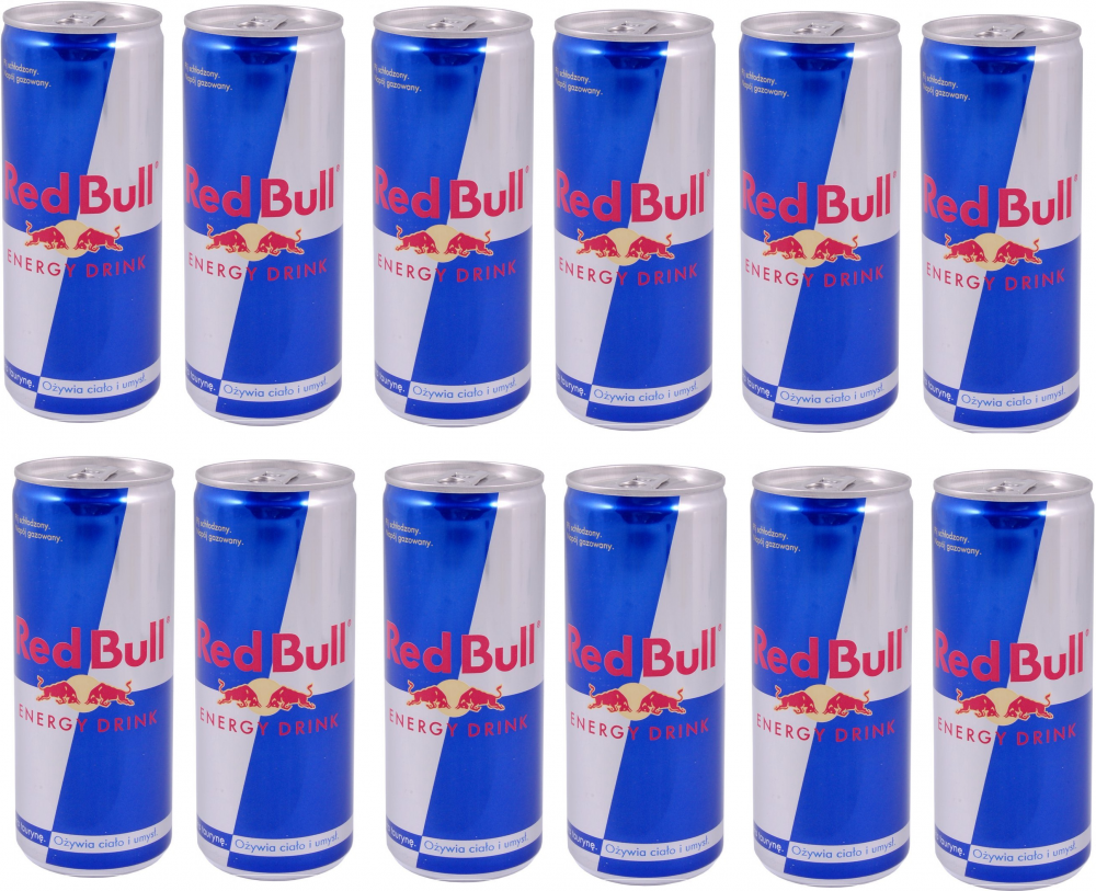 12x napój energetyczny Red Bull, puszka, 250ml