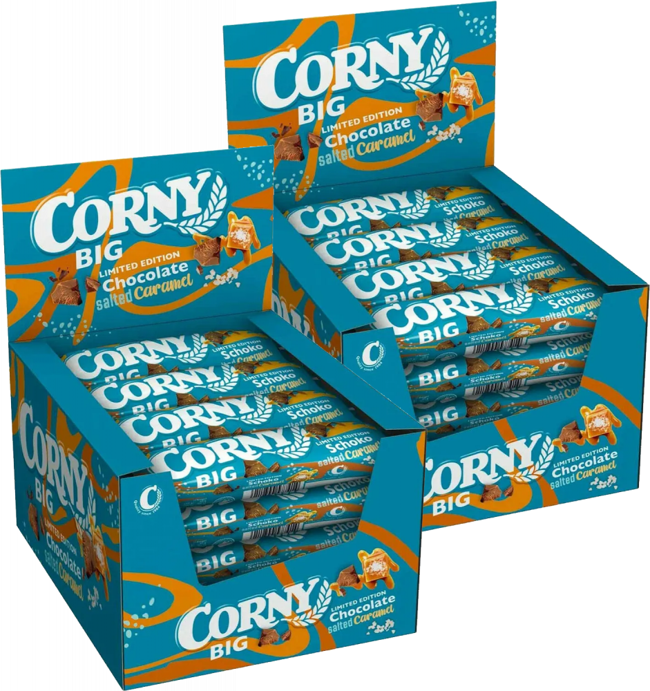 48x Baton zbożowy Corny Big ze słonym karmelem, 40g