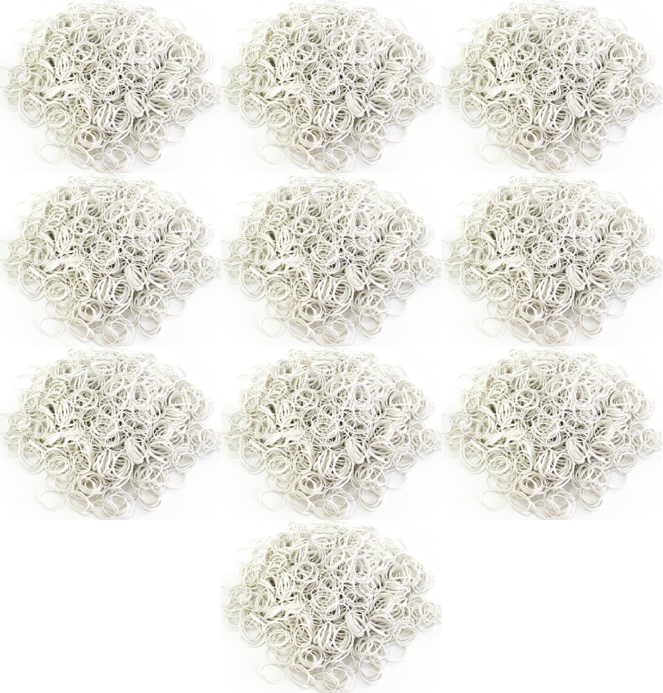 10x Gumki recepturki Emerson, 40mm, 1kg, biały