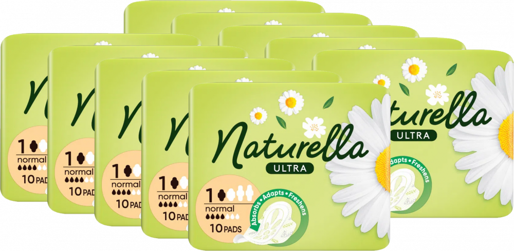 10x Podpaski Naturella Ultra Normal, ze skrzydełkami, 10 sztuk