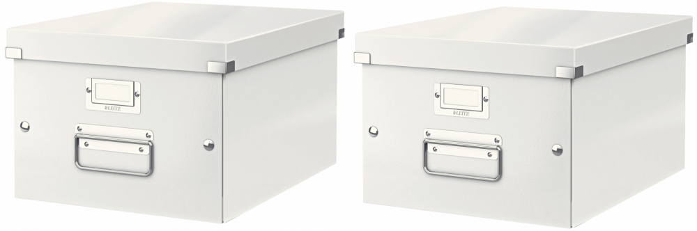 2x pudło uniwersalne Leitz Click&Store Wow, A4, biały