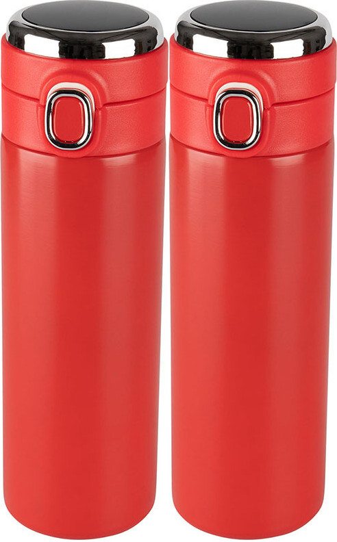 2x Kubek termiczny z wyświetlaczem LED Altom Design, 420 ml, czerwony