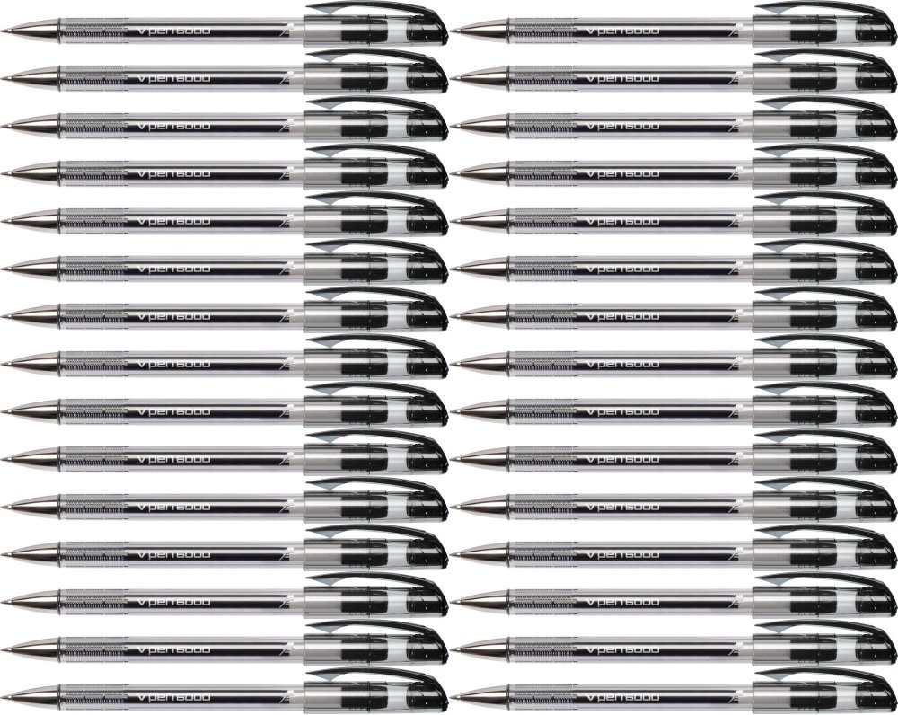 40x Długopis Rystor, V-Pen 6000, 0.7mm czarny