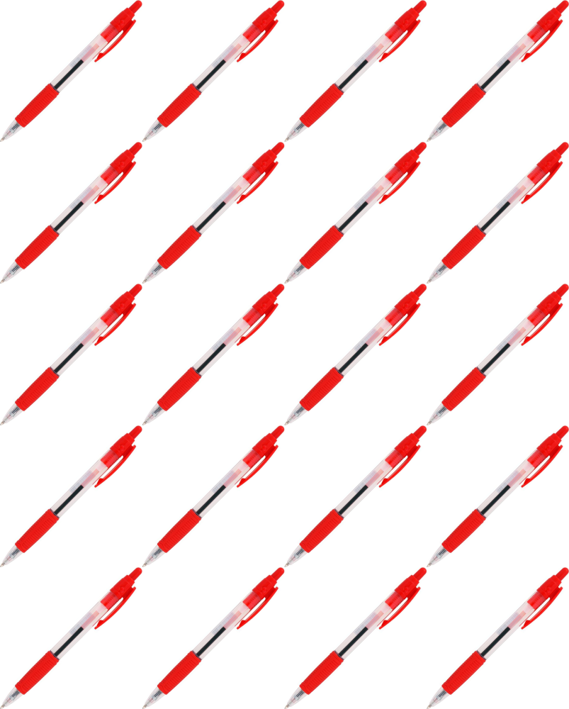 20x Długopis automatyczny MemoBe Base, 0.7mm, czerwony