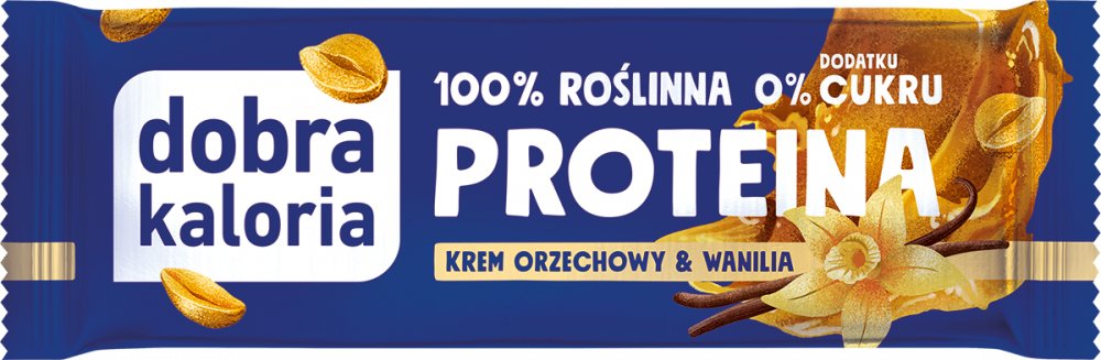 Baton proteinowy dobra kaloria Proteina, orzechy i wanilia, 45g