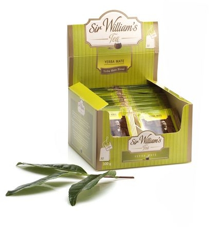 Herbata Yerba Mate w torebkach Sir William's Tea, zielona smakowa, 50 sztuk x 2g