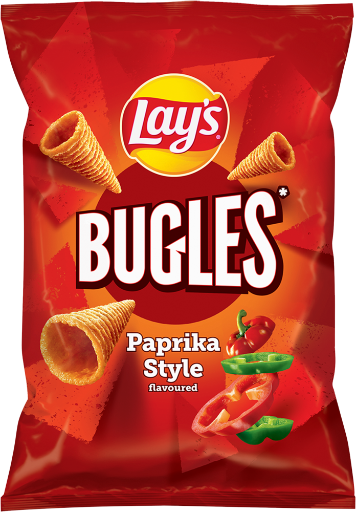 Chipsy Lay's Bugles Paprika, paprykowy, 110g