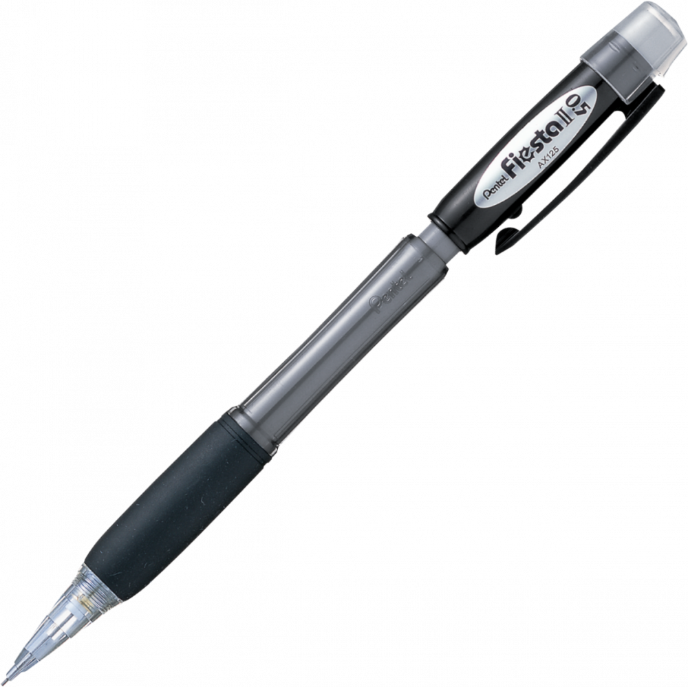Ołówek automatyczny Pentel Fiesta AX125, 0.5mm, z gumką, czarny