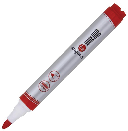 Marker suchościeralny MemoBe, okrągła, 2-3mm, czerwony