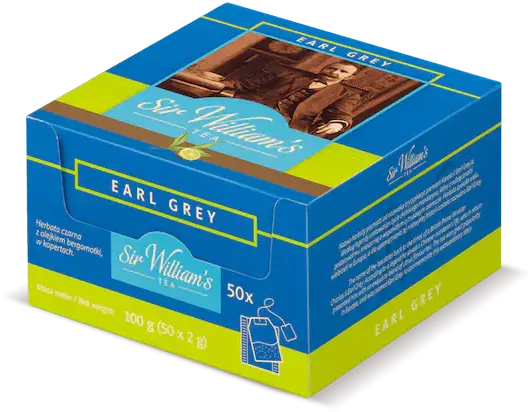 Herbata Earl Grey w kopertach Sir William’s Tea, 50 sztuk x 2g