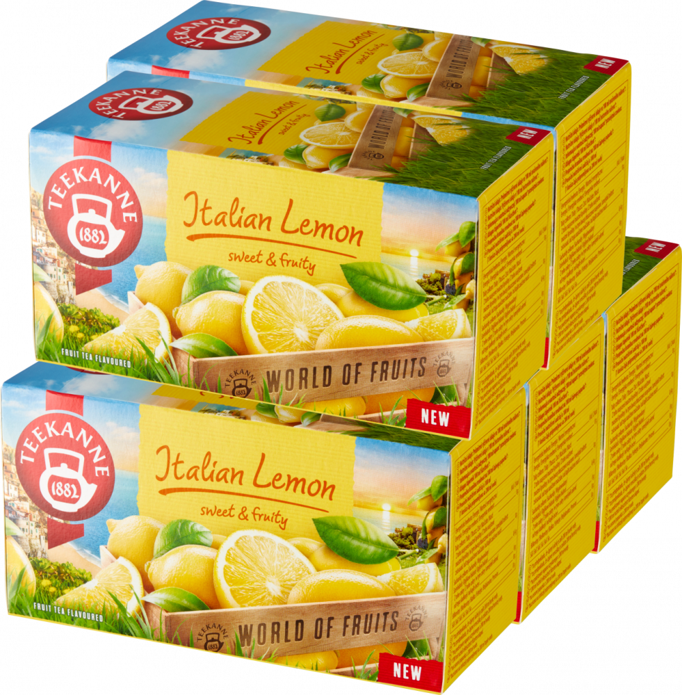 5x Herbata owocowa w kopertach Teekanne Italian Lemon, cytryna, 20 sztuk x 2g