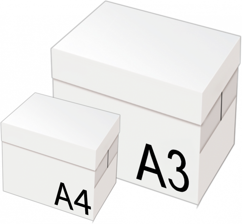 Zestaw: 5x Papier ksero, A4, 80g/m2, 500 arkuszy, biały + 5x Papier ksero, A3, 80g/m2, 500 arkuszy, biały