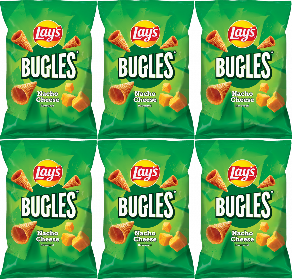 6x Chipsy Lay's Bugles Nacho Cheese, serowy, 110g