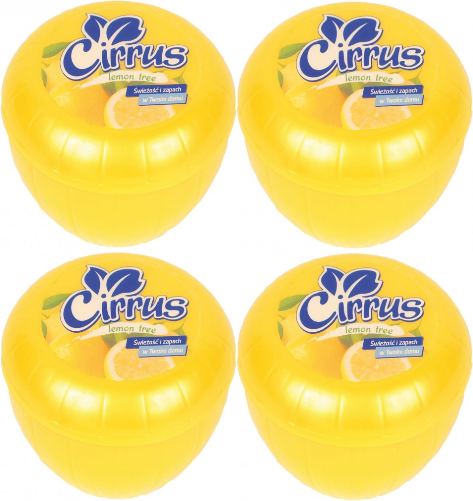 4x odświeżacz powietrza Cirrus tulipan, lemon tree, żel, 150g