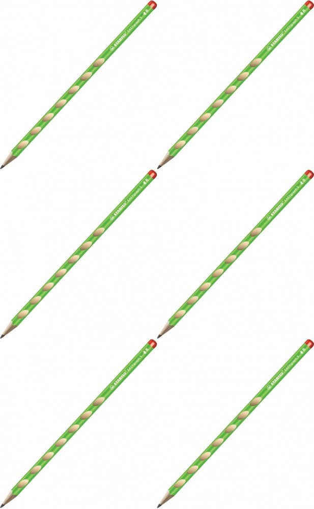 6x Ołówek Stabilo EASYgraph S, HB, cienki, dla praworęcznych, zielony