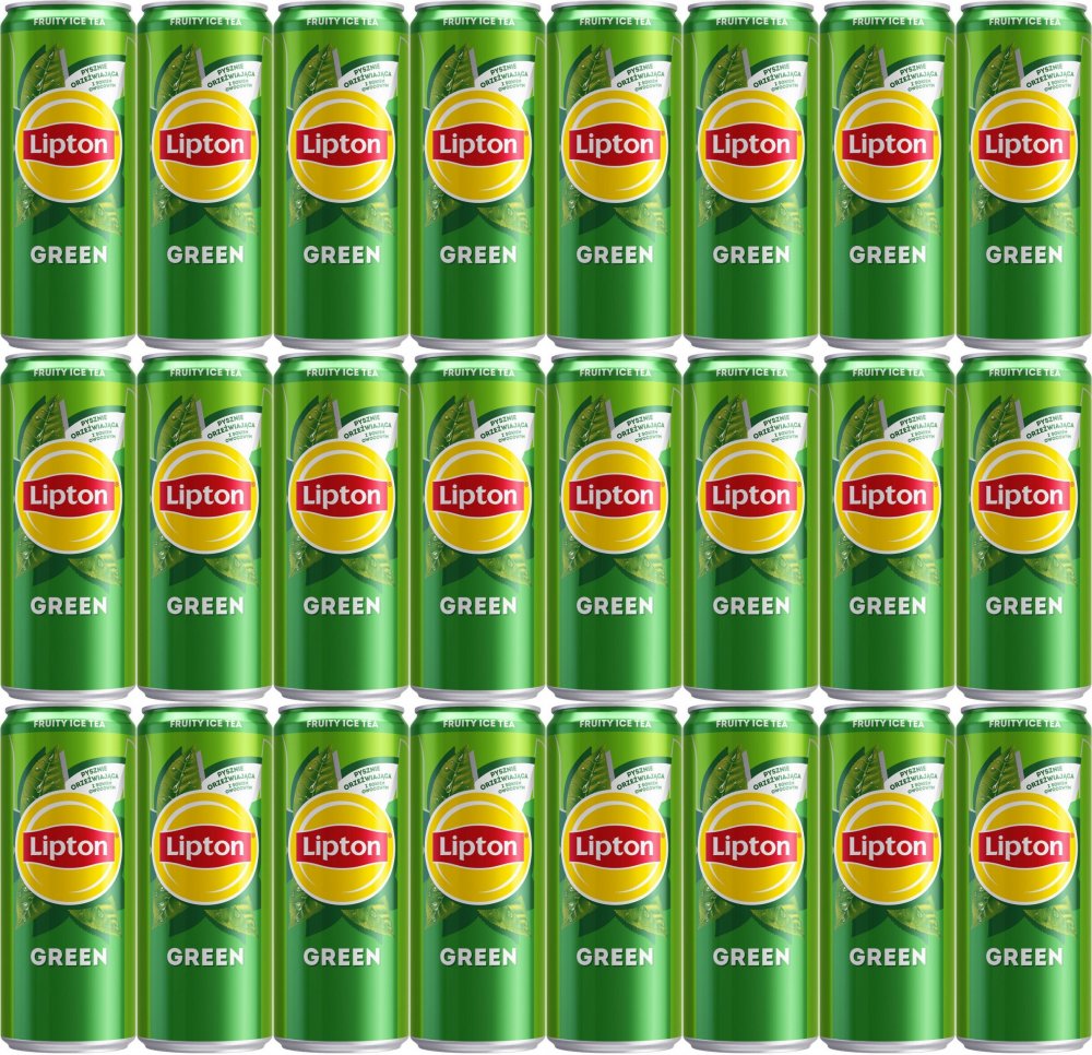 24x Napój Lipton Ice Tea Green, puszka, 0.33l