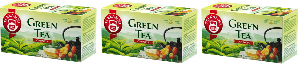 3x herbata zielona smakowa w kopertach Teekanne Green Tea Opuncia, opuncja, 20 sztuk x 1.75g