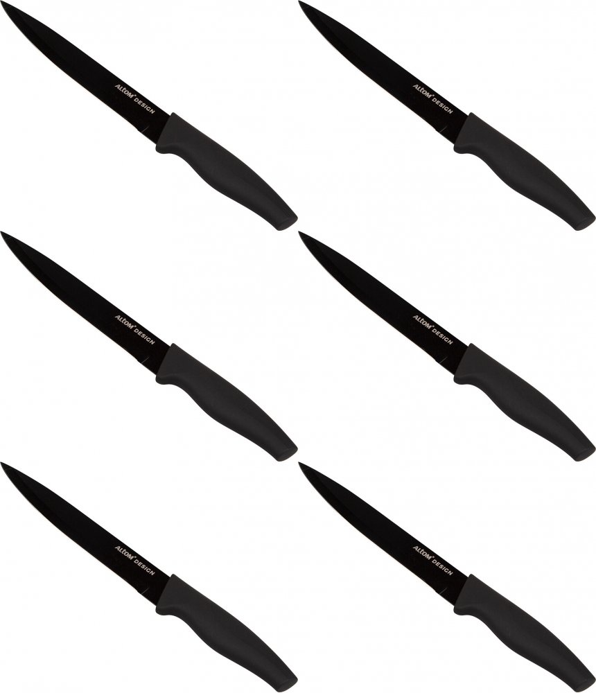 6x Nóż kuchenny Altom Design, 32cm, czarny