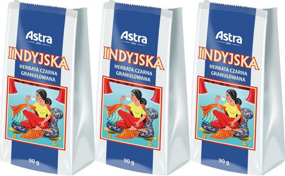 3x Herbata czarna granulowana Astra Indyjska, 90g