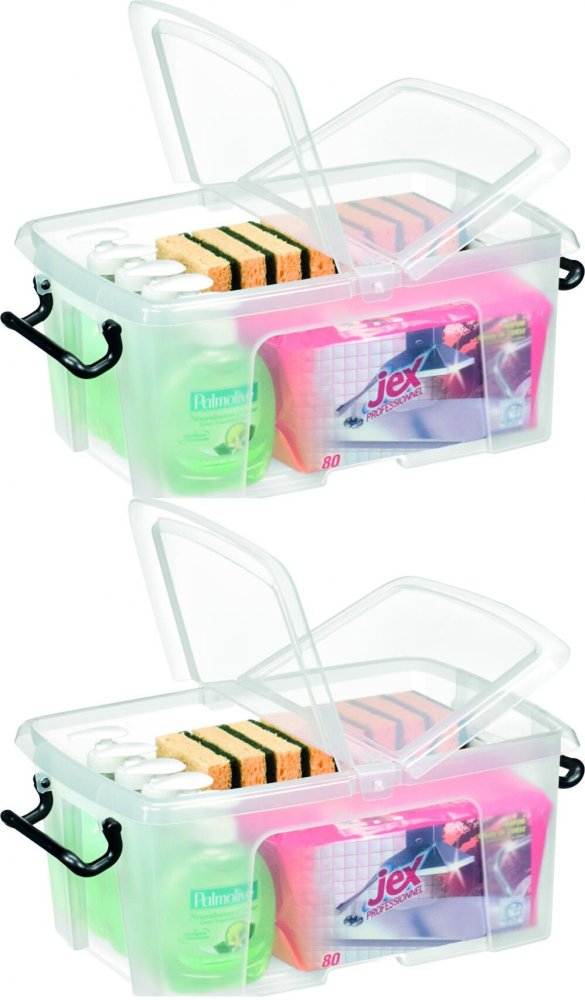 2x Pojemnik biurowy Cep Smartbox, 12l, transparentny