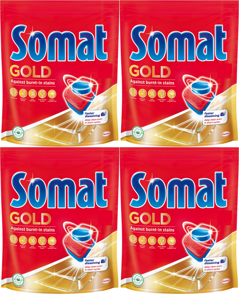 4x Tabletki do zmywarek Somat Gold, 34 sztuki