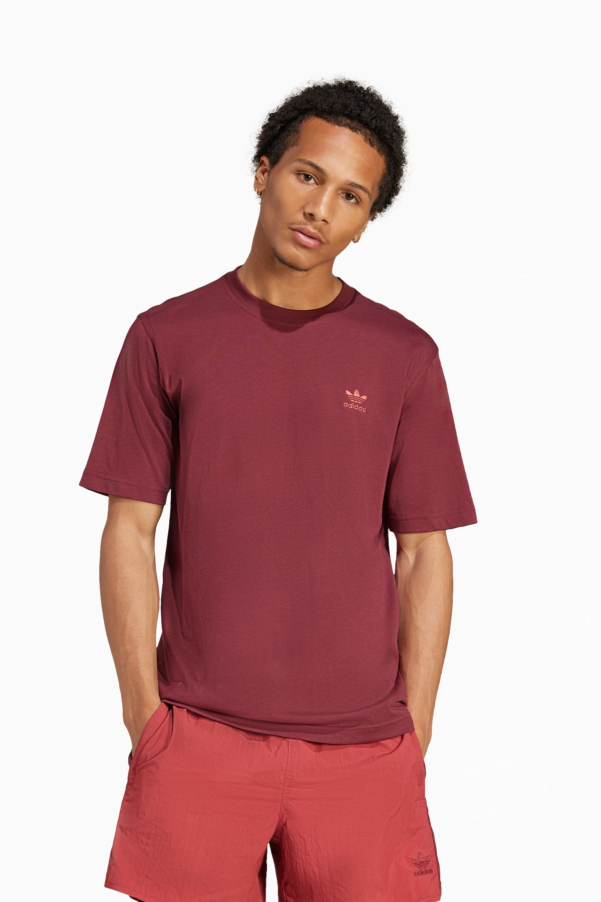 Koszulka adidas Trefoil Essentials - Bordowy