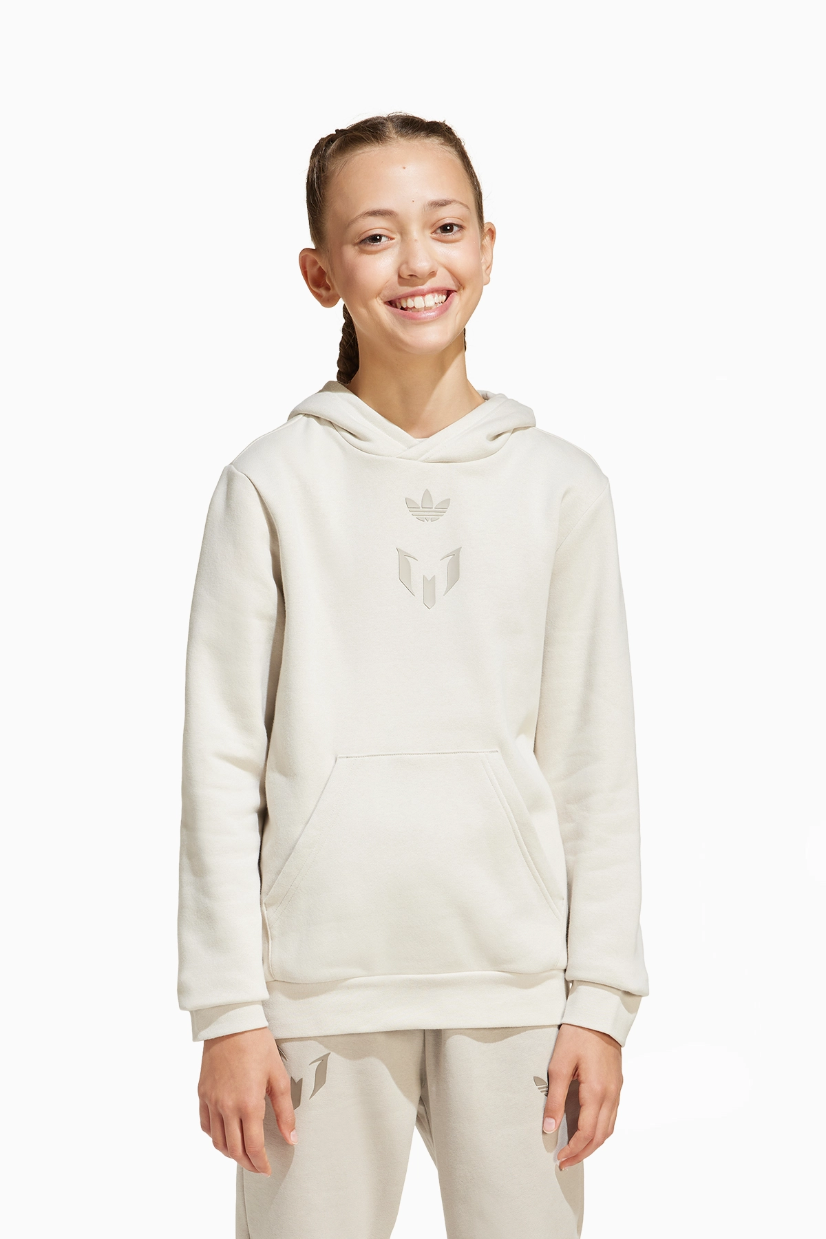 Bluza z kapturem adidas Messi Junior - Beżowy