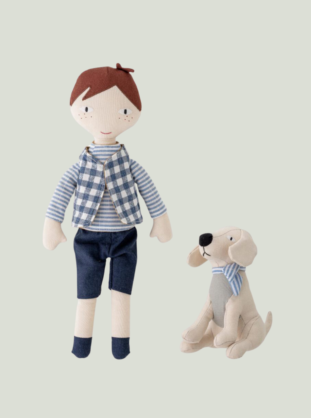 Lalka Hilbert, niebieska, lniana Bloomingville MINI