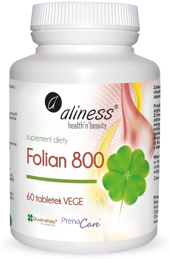 Folian dla kobiet w ciąży 800 μg 60tabl. vege Aliness