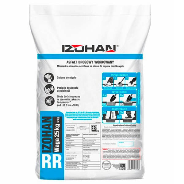 Mieszanka Asfaltu drogowego Izohan RR 25kg