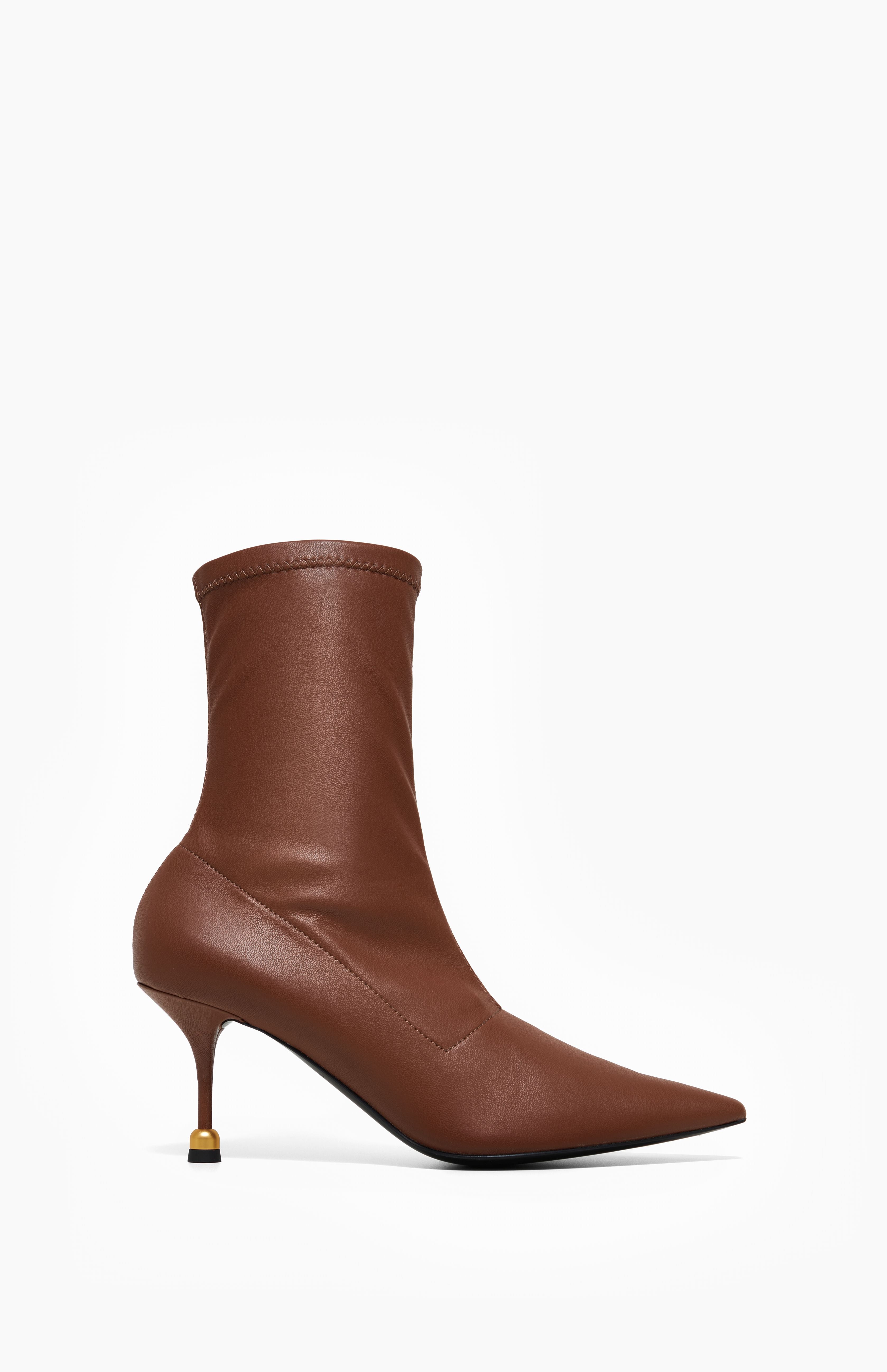 Skórzane botki damskie VERA DARK CHOCOLATE 39 - Vanda Novak