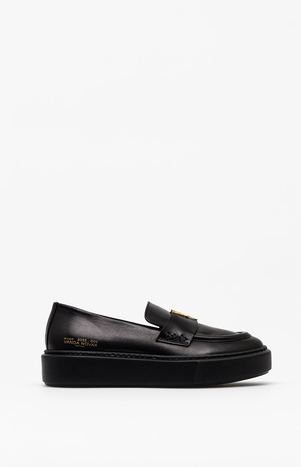 Mokasyny skórzane KAYLA DEEP BLACK 40 - Vanda Novak