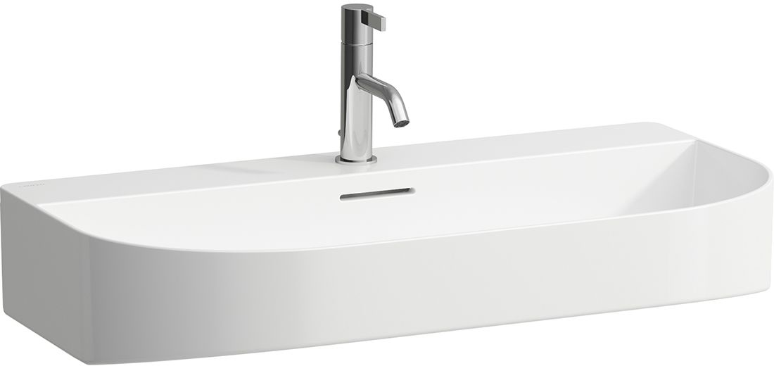 Laufen Sonar umywalka 80x42 cm półokrągła ścienna biała H8103440001041