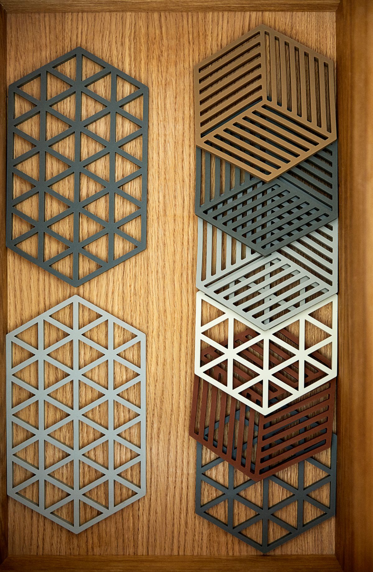 Zone Denmark Hexagon podstawki kuchenne Khaki/Sand/Almond 32704