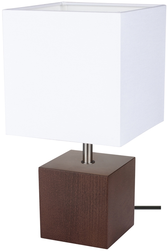 Spot-Light Trongo Square lampa stołowa 1x25W orzech/biały 7199176