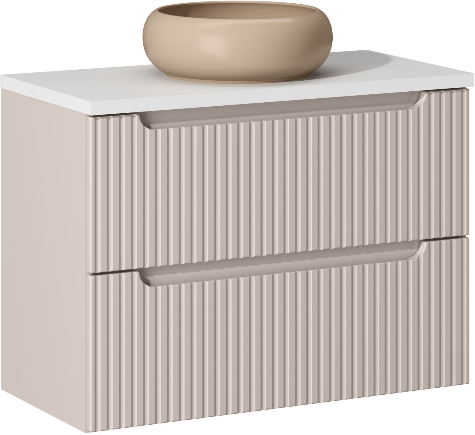 Comad Nova Cashmere szafka 80 cm podumywalkowa wisząca z umywalką kaszmir SET-NOC B WHITE 80CM S UN WIKI C