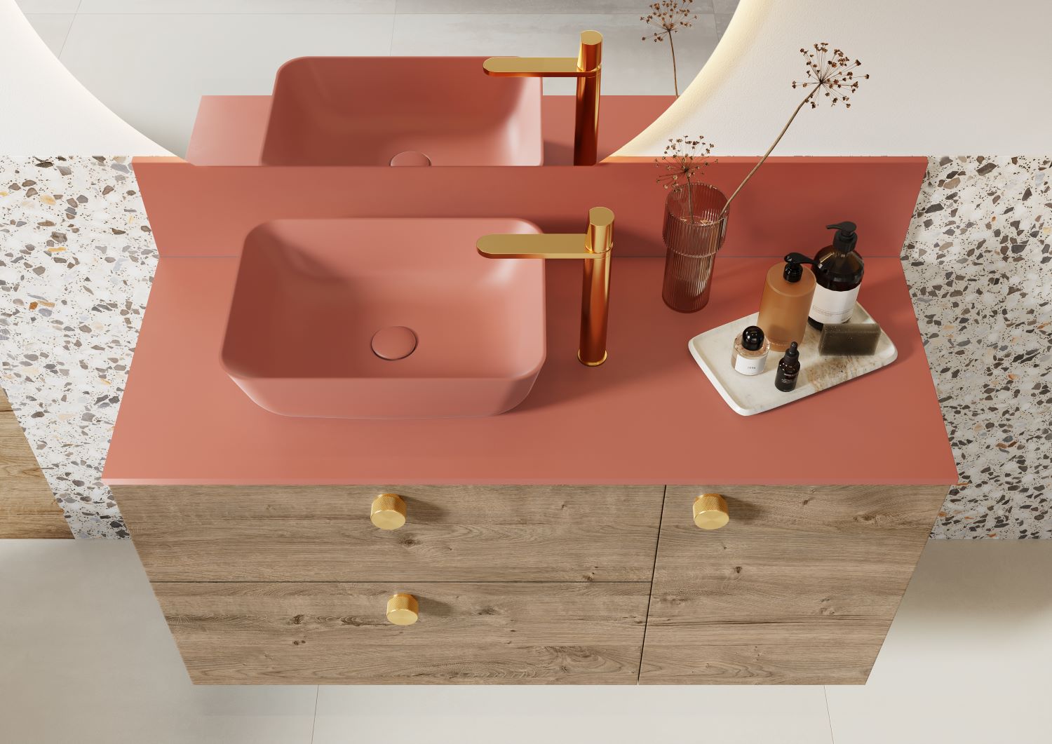 Elita ElitStone panel ścienny 80,6x20 cm terra pink matt RE180800016600