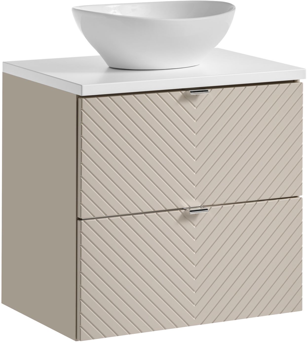 Zestaw Comad Viva Cashmere szafka 60x39x57 cm podumywalkowa wisząca kaszmir z blatem i umywalką SET-VIC B WHITE 60CM S UN LOLA GW - Wysyłka w 24h