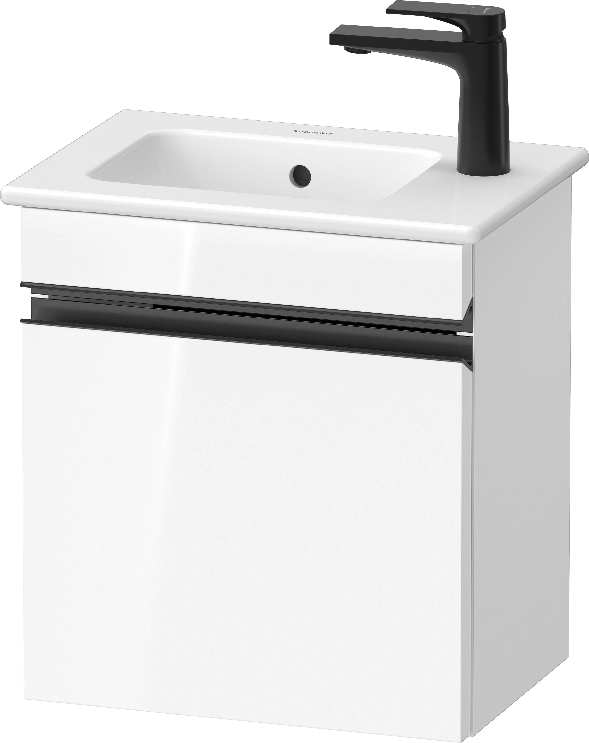 Duravit Sivida szafka 40x28,7x44,3 cm podumywalkowa wisząca biała-czarna SV4642RBD220000