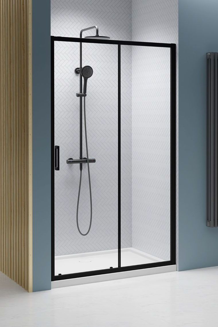 Radaway Premium Pro Black DWJ drzwi prysznicowe 100 cm rozsuwane czarny mat/szkło przezroczyste 1014100-54-01R