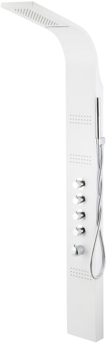 Corsan LED Kaskada panel prysznicowy ścienny biały/chrom A013AMNEWLEDBIEL - Wysyłka w 24h