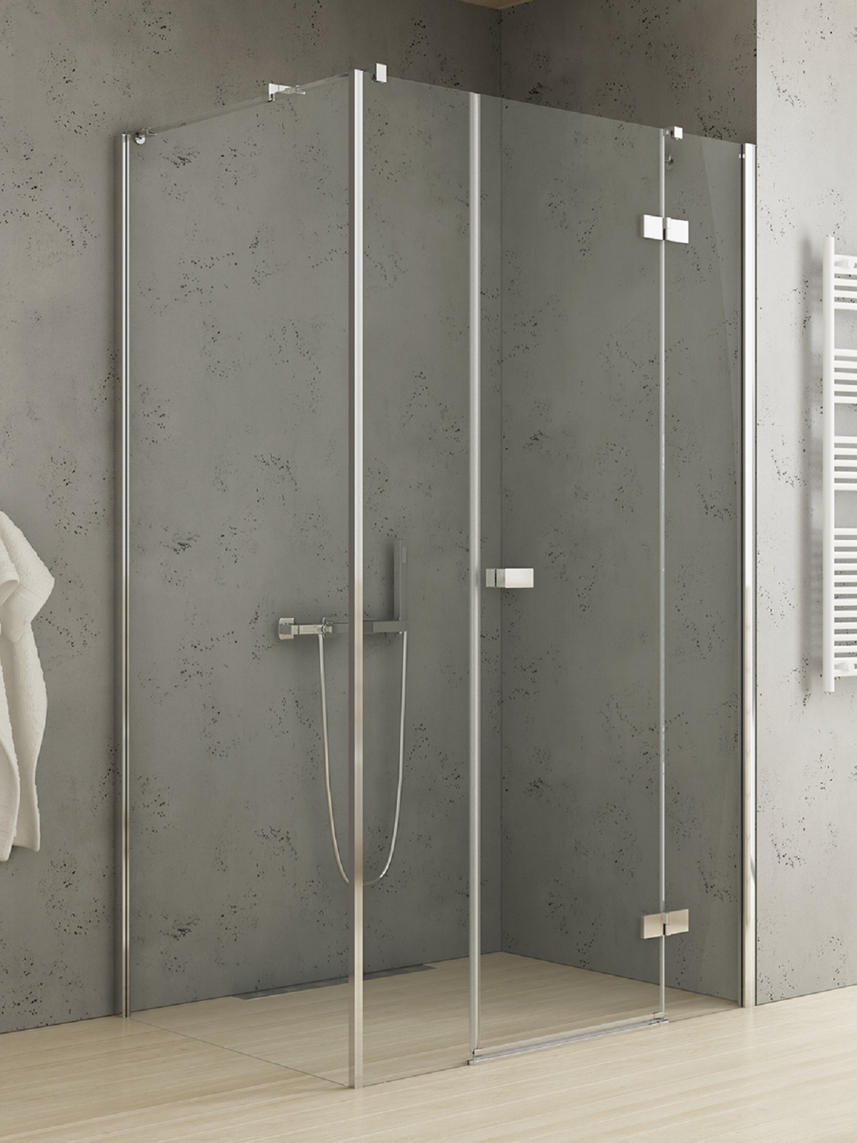 New Trendy Reflexa kabina prysznicowa 130x90 cm prostokątna prawa chrom połysk/szkło przezroczyste EXK-5093