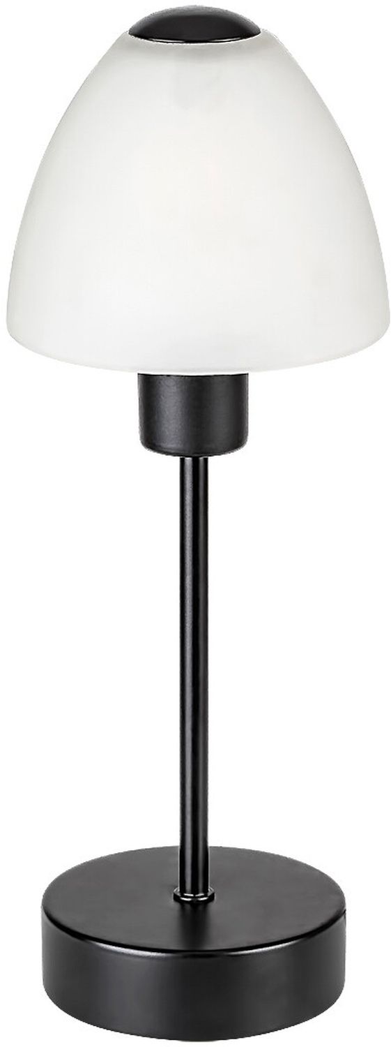 Rabalux Lydia lampa stołowa 1x40W czarny mat/biały 2296