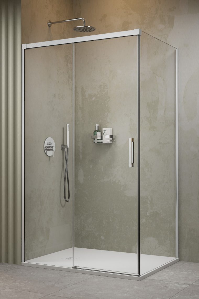 Radaway Idea 8 KDJ drzwi prysznicowe 57 cm rozsuwane chrom połysk/szkło przezroczyste 10340520-01-01R