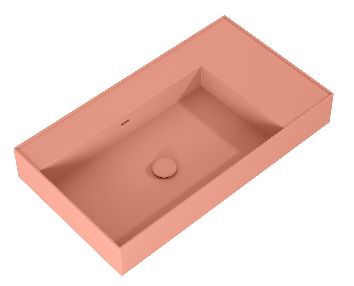 Elita Level umywalka 80,5x45,5 cm prostokątna ścienna lewa terra pink matt RE041461176600