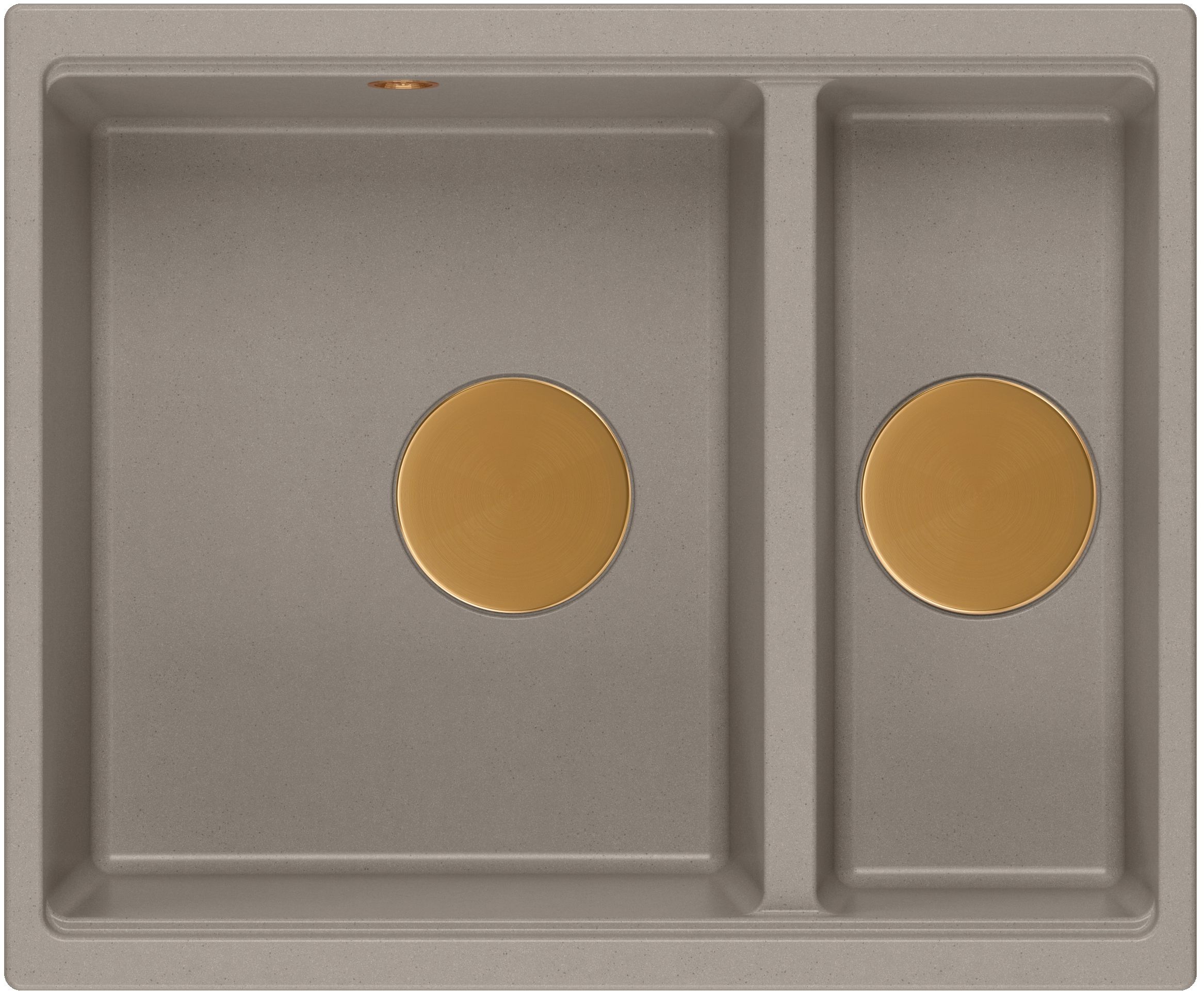 Quadron Logan 150 zlewozmywak 55x46 cm Graniteq jasnobeżowy/miedziany HCQL5646U4-C1_U