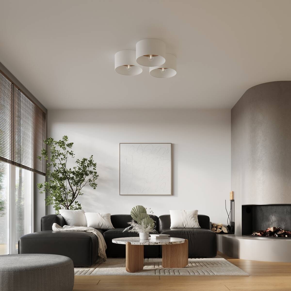 Sollux Lighting Telesto lampa podsufitowa 1x15 W biała- jasny brąz SL.1393