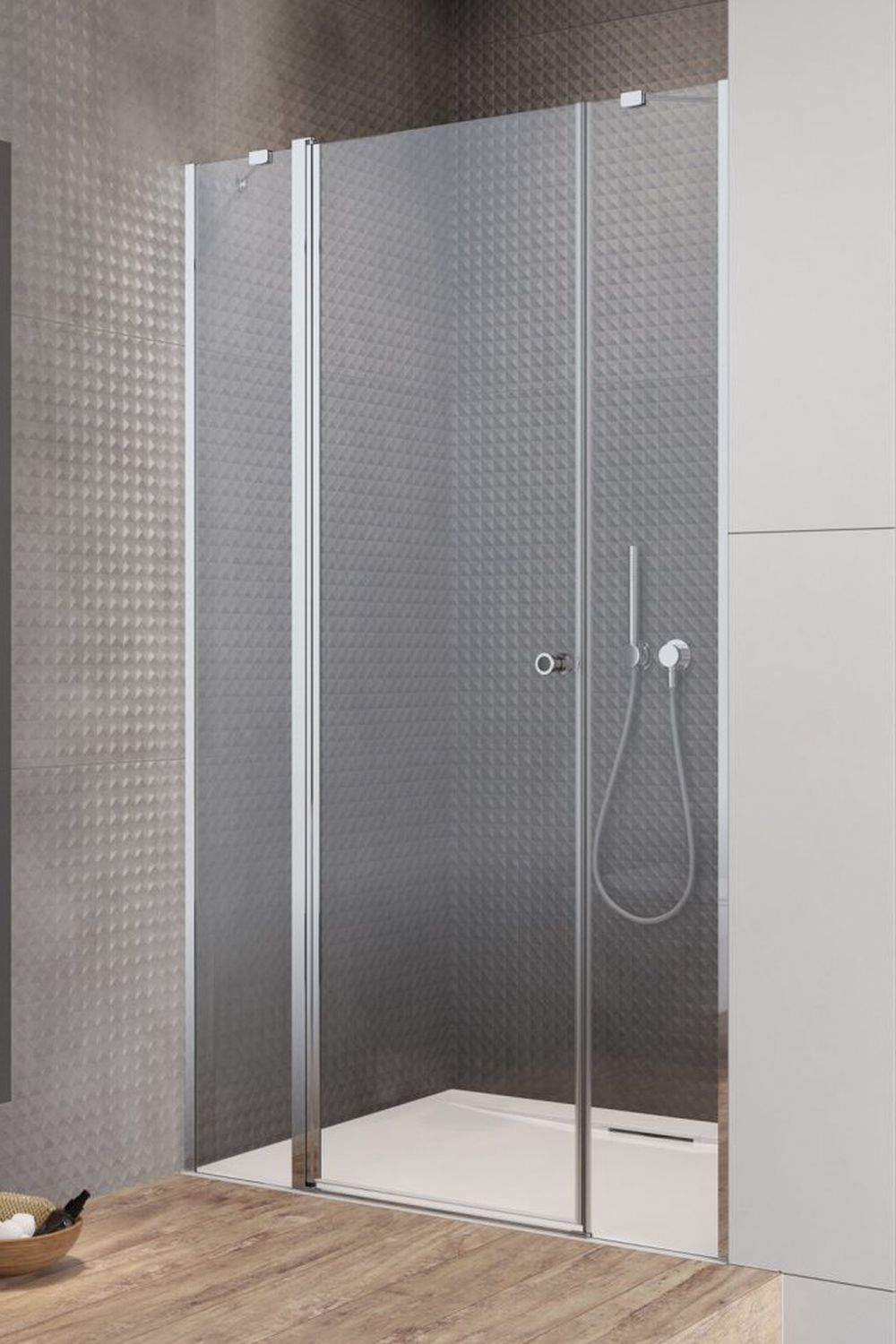 Radaway Eos DWJS drzwi prysznicowe 120 cm wnękowe lewe chrom/szkło przezroczyste 13799454-01L