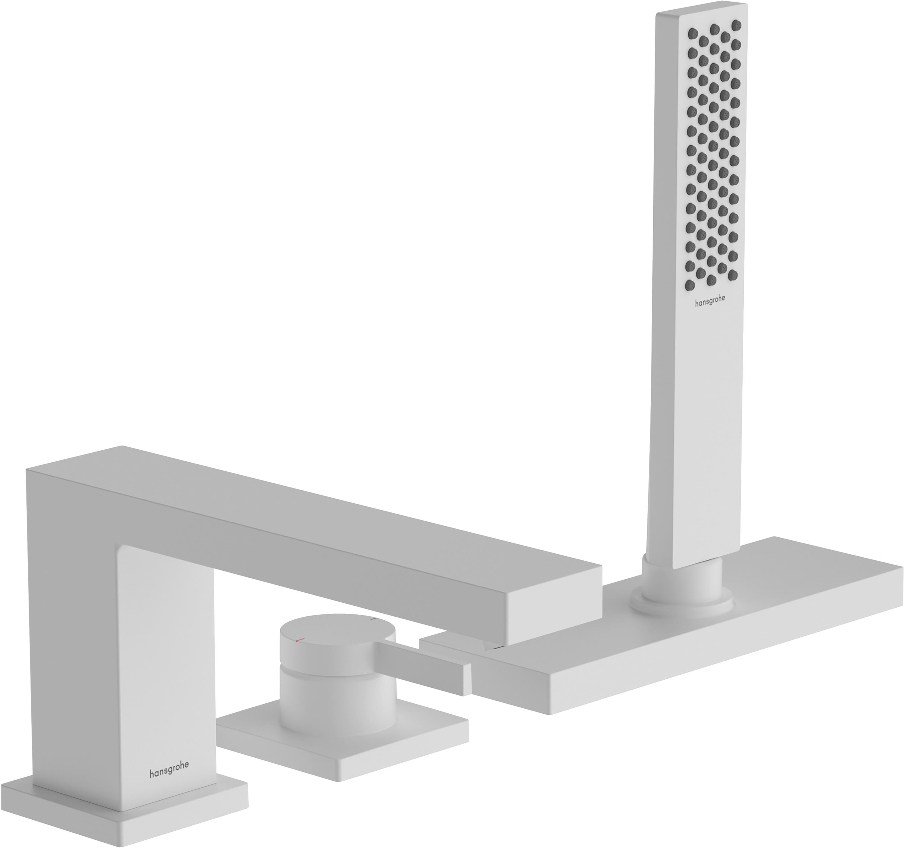 Hansgrohe Tecturis E bateria wannowo-prysznicowa nawannowa biała 73443700