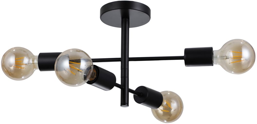 Italux Piansi lampa wisząca 4x40 W czarny mat PND-4025-4-BL